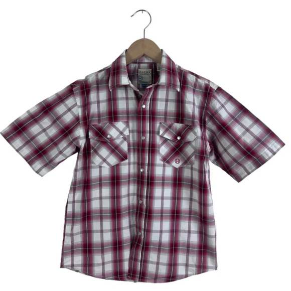 Wrangler Other - Roper Short Sleeve Snap Button Down Size L 12-14